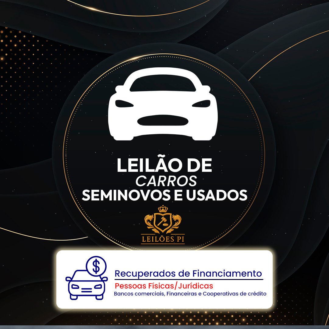 Leilão 82007 – Veículos Seminovos e Usados Recuperados de Financiamento