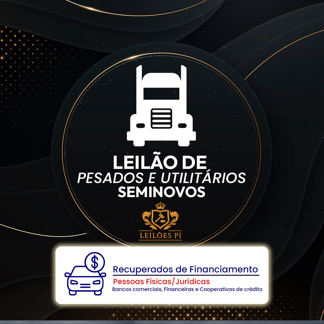 Leilão 82024 - Veículos Pesados e Utilitários Recuperados de Financiamento