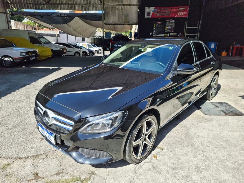 Mercedes-Benz C180 1.6 Turbo Flex 2016 – Preta – Flex (Gasolina/Etanol) – Funcionando
